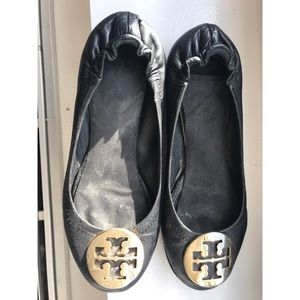 Tory Burch Napa Leather Reva Ballet Flats 6.5